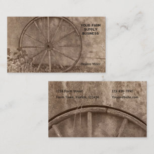 Rustik Western seia Tone Land Wagon Wheel Visitkort