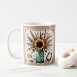 Rustik Western Solrosmugg-gåva Kaffemugg