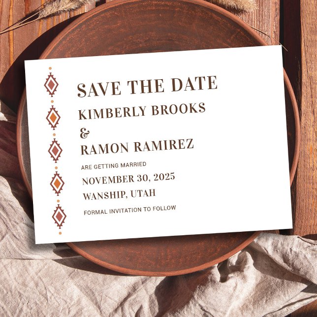 Rustik Western Spara datumkortet Inbjudningar (Rustic Western Save The Date Card)