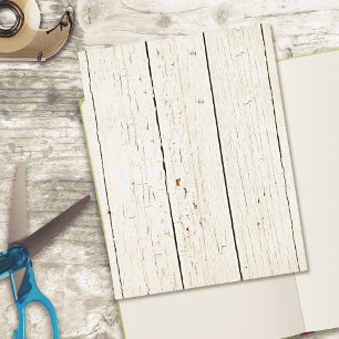 Rustik White Wood Scrapbook Cardstock