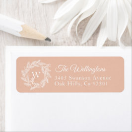 Rustik Winter Wandeans Monogram Adress Returadress Etikett