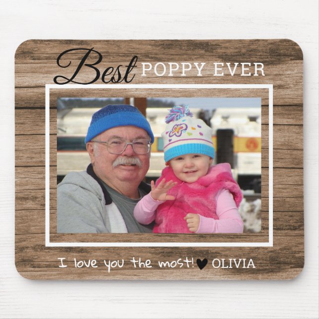 Rustik Wood Best Poppy - morfar Foto Musmatta (Framsidan)