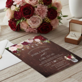 Rustik Wood Burgundy  Rosa ros budget Burk Flygblad