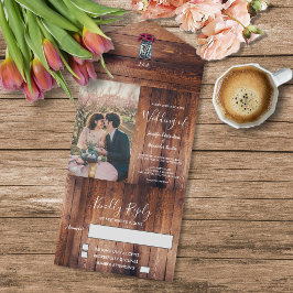 Rustik wood Mason burk monogram foto Bröllop
