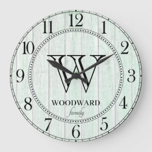 Rustik Wood Sjö House Namn Stor Klocka