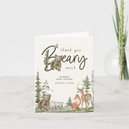Rustik Woodland Bear Baby Shower Tack för ditt kor