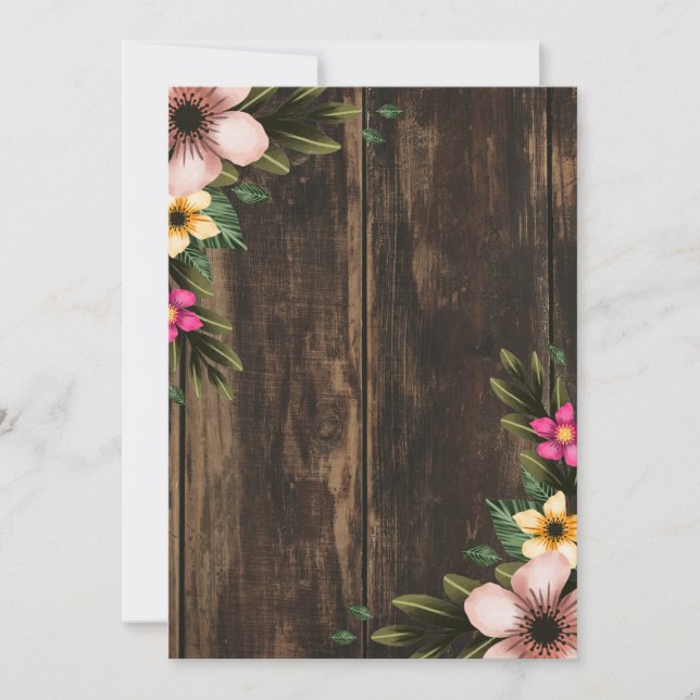 Rustik Woodsy Elegant Land Barn Möhippa Inbjudningar (Framsida)