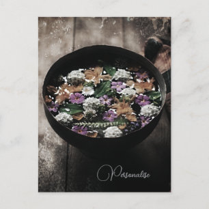 Rustika ängsblommor Blomster Vatten Skål Vykort