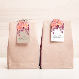 Rustika ärtpeorier Elegant Bröllopsdusch Presentetikett