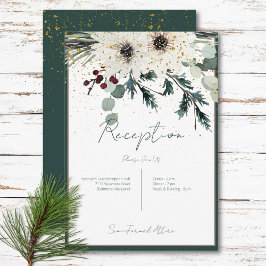 Rustika Bär Vinterblommig Mottagning Tilläggskort