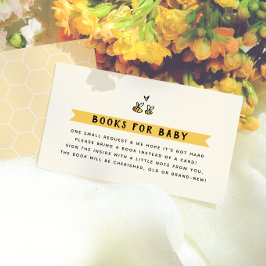 Rustika Barnbok om Bin för Baby Shower Tilläggskort