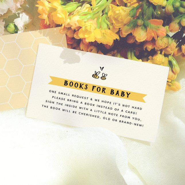 Rustika Barnbok om Bin för Baby Shower Tilläggskort (Skapare uppladdad)