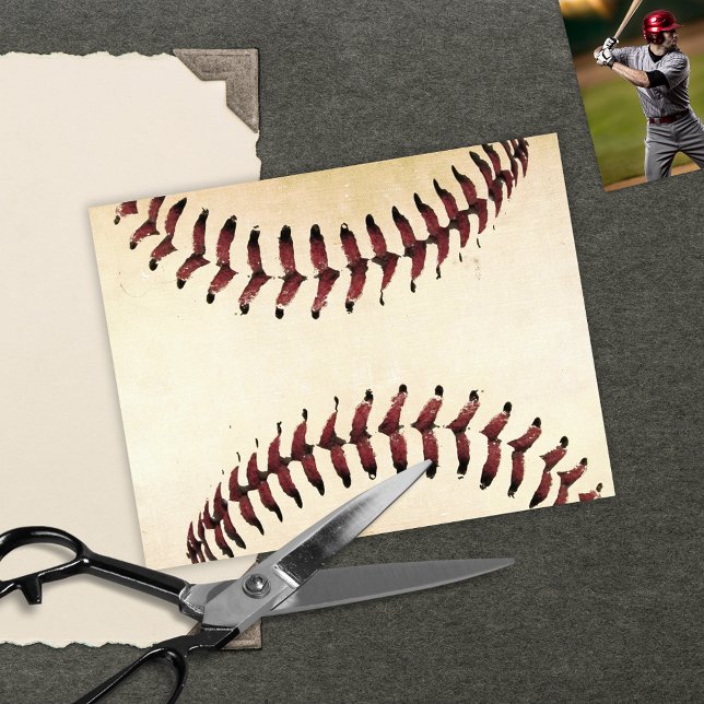 Rustika baseballsträngar Scrapbooking Kartong (Skapare uppladdad)