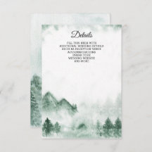 Rustika Berg Med Vattenfärg Tall Vinterbröllop