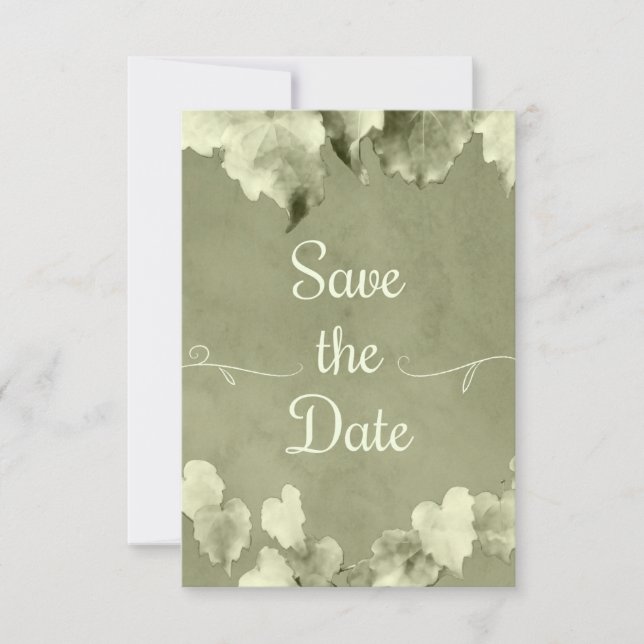 Rustika blad Save The Date (Framsida)