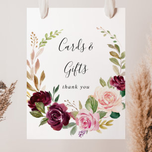 Rustika Blommor Botaniska Kort Och Present Skylt