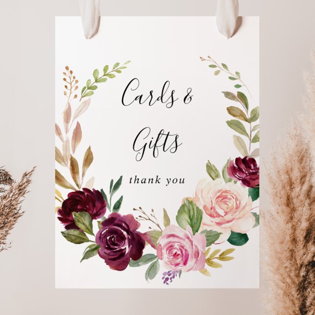 Rustika Blommor Botaniska Kort Och Present Skylt (Skapare uppladdad)