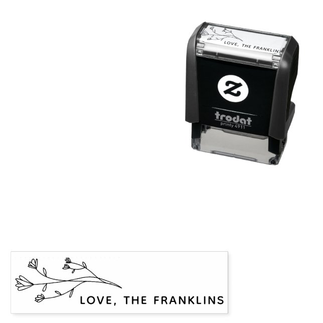 Rustika Blommor Kärlek Självfärgande Stämpel (In Situ)