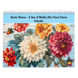 Rustika Blomningar – Ett År av Shabby Chic Blommig Kalender