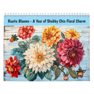 Rustika Blomningar – Ett År av Shabby Chic Blommig Kalender