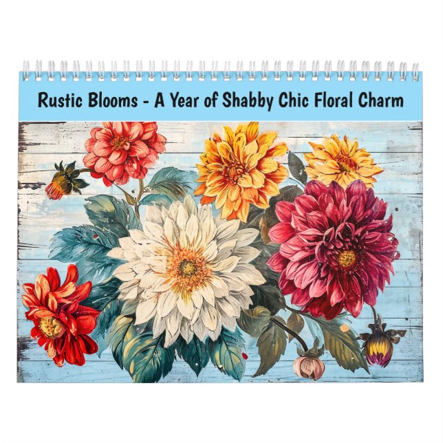 Rustika Blomningar – Ett År av Shabby Chic Blommig Kalender (Omslag)