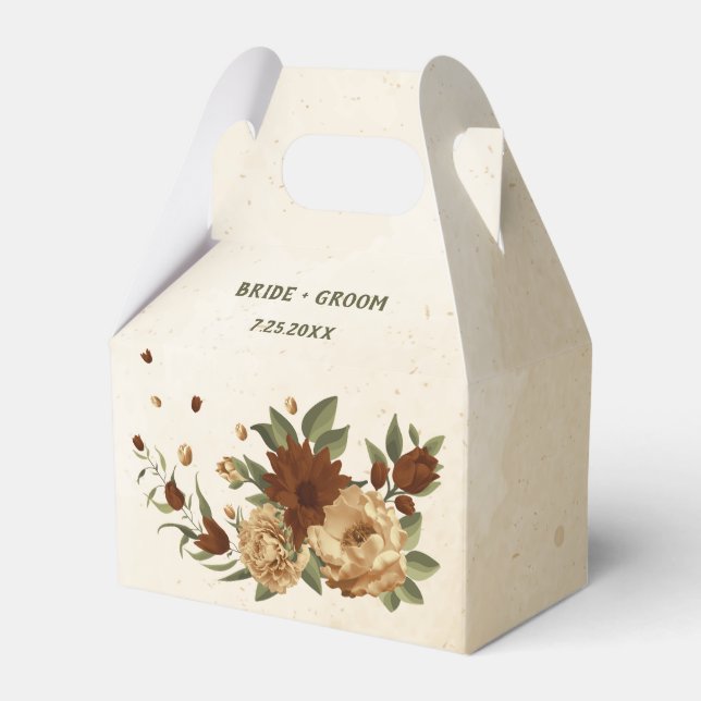 rustika blomsterbröllop i terrakotta presentaskar (Framsidan Sidan)