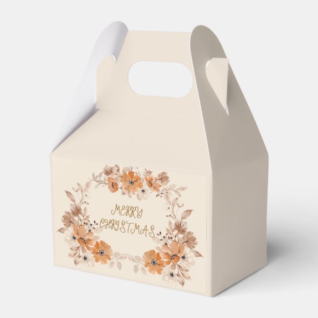 Rustika Boho Blommiga Julgåvor Lådor Presentaskar (Framsidan Sidan)