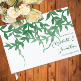 Rustika Botaniska Blad Bröllop Gästböcker