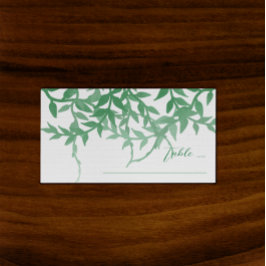 Rustika Botaniska Blad Bröllop Placeringskort