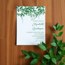 Rustika Botaniska Löv Bröllopsdusch