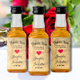 Rustika Bröllop Tack Presentkort Stilig Miniatyr Spritflaskor Etikett
