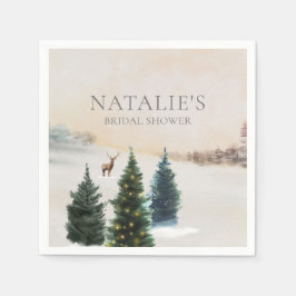 Rustika Bröllopsdusch servetter av papper för Vint