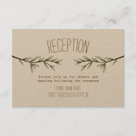 Rustika Bröllopsfirande med Ständigt Gröna Grenar Tilläggskort
