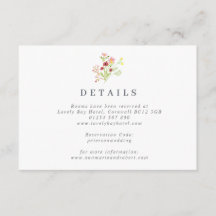 Rustika bröllopsinbjudskort med vilda blommor