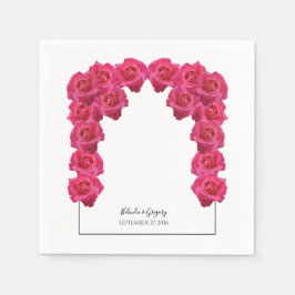 Rustika Bröllopsrosor i Rosa Pappersservett