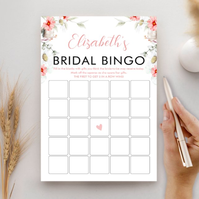 Rustika Bröllopsvildblommor Bröllopsdusch Bingo Sp Inbjudningar (Skapare uppladdad)