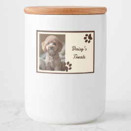 Rustika Bruna Beige Foto Tass Hundgodis Mat Etiketter