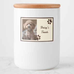 Rustika Bruna Beige Foto Tass Hundgodis Mat Etiketter