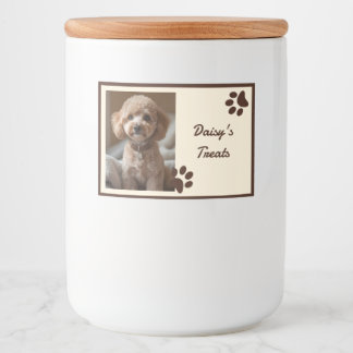 Rustika Bruna Beige Foto Tass Hundgodis Mat Etiketter