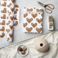 Rustika Bruna Vävt Hjärtan Födelsedag