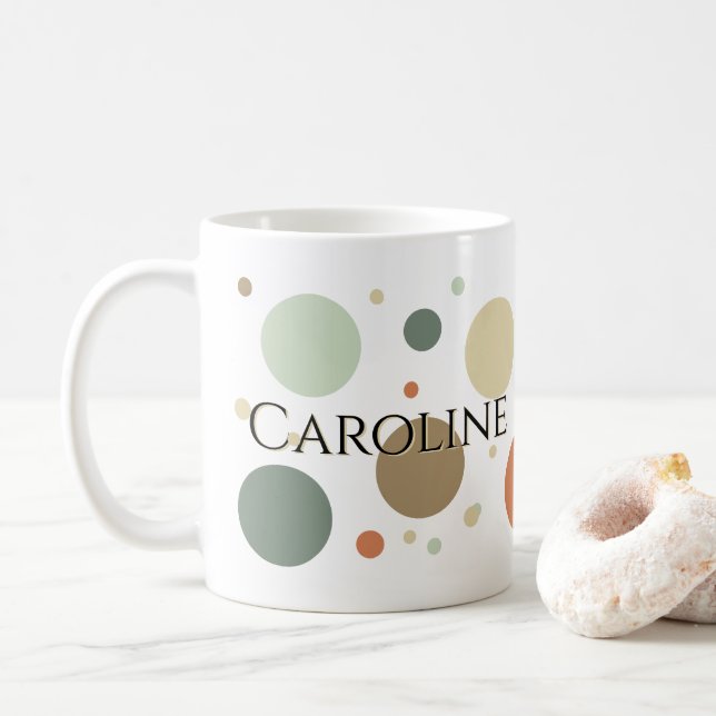 Rustika Bubblor Anpassa Lägg Till Ditt Namn Söt Kaffemugg (Med munk)