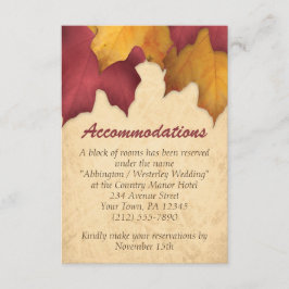 Rustika Burgund Guld Höst Boende Kort