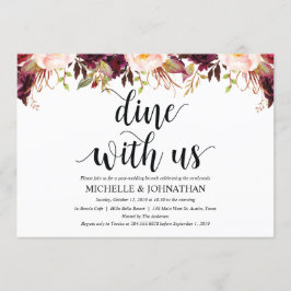 Rustika Burgundy Bröllop Efter Bröllopet Inbjudnin Inbjudningar