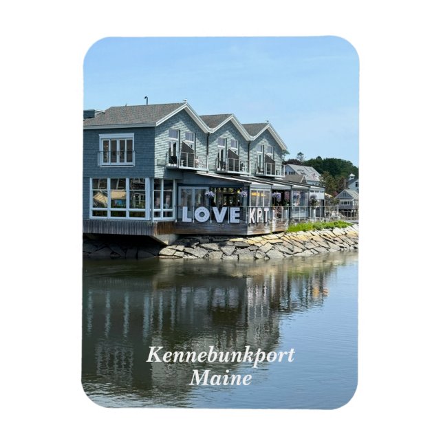 Rustika byggnader vid vattnet i Kennebunkport Main Magnet (Vertikal)