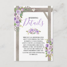 Rustika detaljer från lila bröllopsblommor