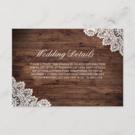 Rustika detaljer från trävig lantlig bröllopsinred inbjudningar