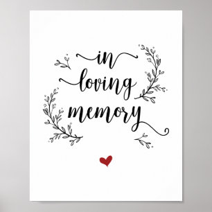 Rustika Drivor Bröllop Till minne, minneshögtid Poster