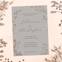 Rustika Eleganta Vildblommor Script Bröllop
