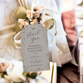 Rustika Eleganta Vildblommor Script Bröllopspresen Presentetikett