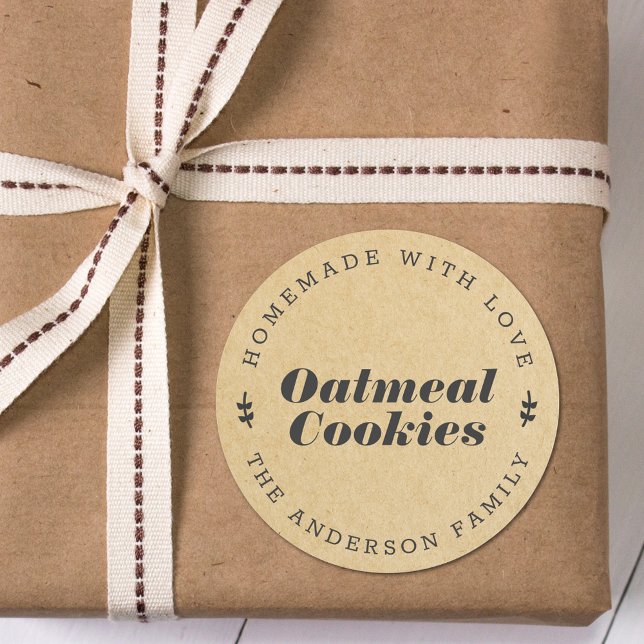 Rustika Etiketter Brun Kraft Julbakning Present (Skapare uppladdad)